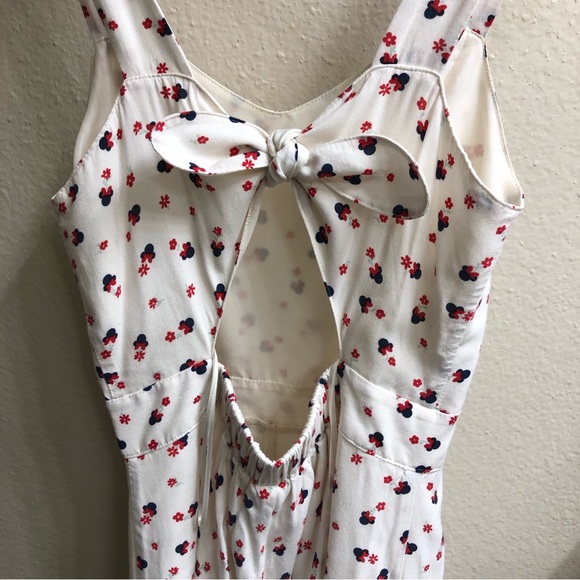 Disney LC Lauren Conrad dress white Minnie Mouse red size two, bow tie back - Picture 8 of 9